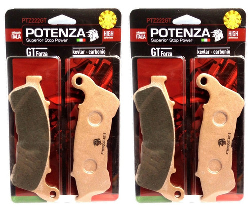 2x Pastilhas Freio Potenza Ptz222gt Diant Hornet Cbr600f Abs