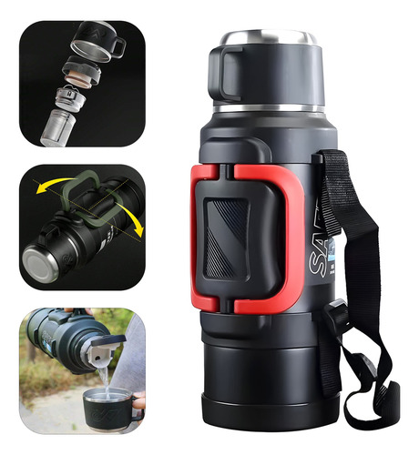 Termo 3.2 Lts Agua Infusor Acero Inoxidable Termico Camping