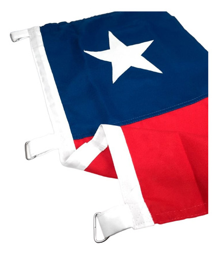 Bandera Chile Estrella Bordada 60x90 Cm. Calidad Premium