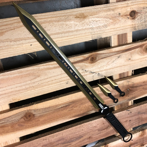Espada Punisher Con 2 Kunais Funda Y Filo Acero 102040