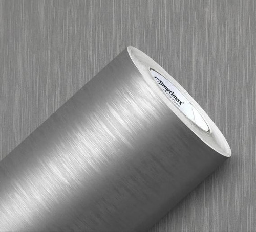 Imagem 1 de 5 de Adesivo Geladeira Envelopamento Aço Escovado Inox Rolo 12m