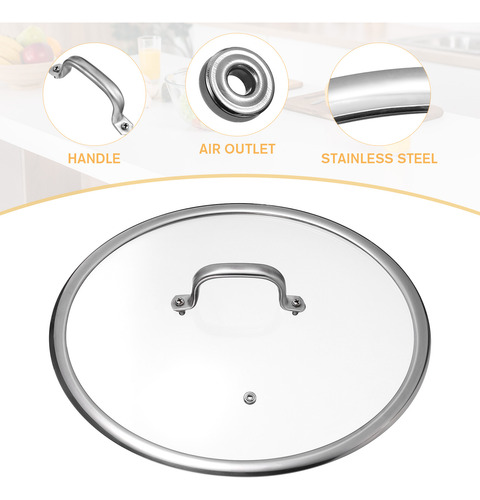 Utensilios De Cocina Universales Con Tapa Redonda De Acero I