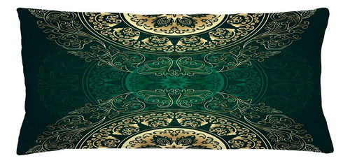 Funda De Cojín Lunarable Verde Cazador, Estilo Retro Orienta