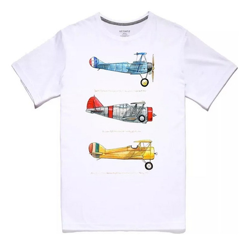 Remera Aviones Vintage Clasico Planos Infantil