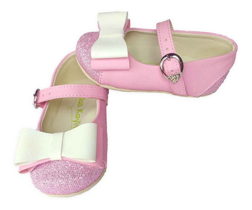 Balerina Zapato Para Bebé Escarchado Lazo - Precaminante Mk
