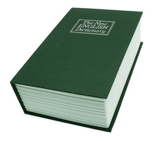 Imagen 1 de 1 de Caja Fuerte Simulada Libro Marca Rd Royal Design Cofre Monedero Porta Valores N°2 Verde
