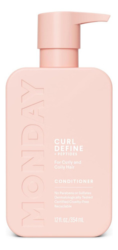 Monday Haircare Curl Define Condicionador 12 Onças, Cachos N