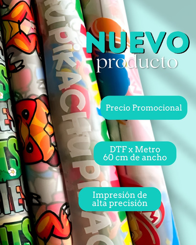 Impresión Dtf Textil Por Metro Lineal Alta Calidad
