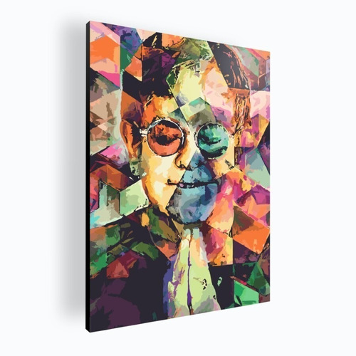 Cuadro Decorativo Mural Poster Elton John 42x60 Mdf