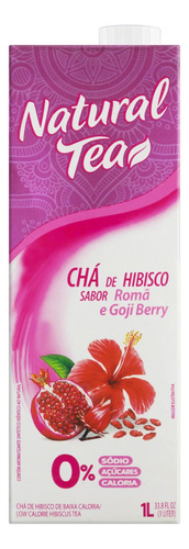 Chá Hibisco, Romã e Goji Berry Zero Açúcar Natural Tea Caixa 1l