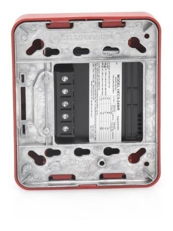 Sirena/estrobo, Rojo, 24v 100db Intensidad Luminosa Seleccio