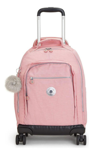 Mochila Escolar Com 4 Rodinhas Kipling New Zea Bridal Rose Cor Rosa