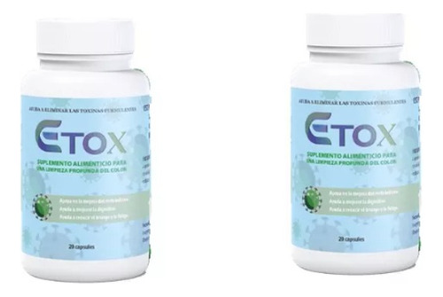 2 Pack Etox Elimina Los Parásitos Intestinales 20c Sfn