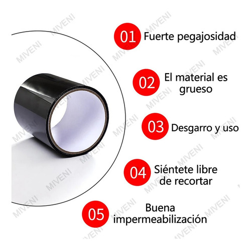 Cinta Flexible, 4 Pulgadas X 5 Pies, Gris, Cinta Impermeable