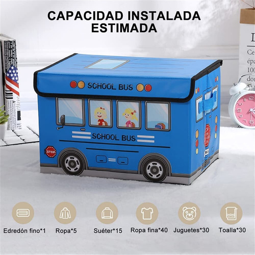 Baúl De Juguetes Plegable Caja De Almacenamiento Con