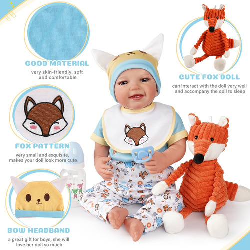 Set De Ropa Con Capazo Para Muñecas Reborn De 43 A 56 Cm