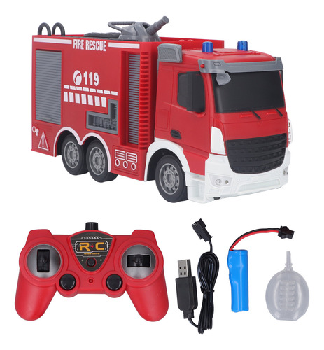 Camión De Rescate Rc Fire Rescue, Juego Interactivo, Confiab