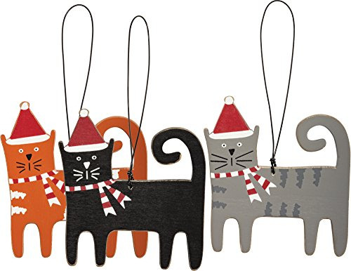 Adornos Navideños Para Gatos, Tamaño: 3,25 X 3,50, Juego De