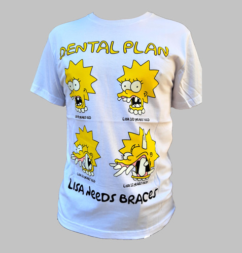 Remera  Plan Dental, Lisa Necesita Frenos  Los Simpsons