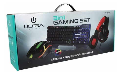 Kit Gamer 3 En 1 Audifonos + Teclado + Mouse Ultra (rgb)