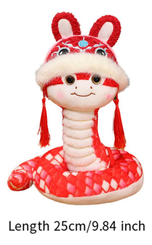 M3 Año Nuevo Chino 2025 Serpiente De Peluche De Rojo 25cm