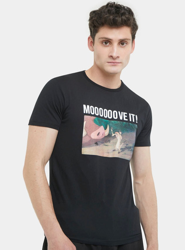 Camiseta Hombre M/c Negro  Seven Algodón 45092118-10