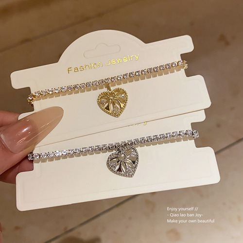 Pulsera Ajustable Zircon Love, A La Moda, Ligera Y Lujosa (1