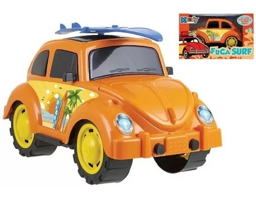 Cochecito de bebé Beetle Surf Car, color fucsia, naranja, fuca, personaje de surf
