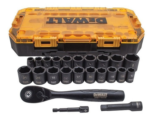 Kit Dados Combinados-impacto Dewalt 23 Piezas Más Ratchet