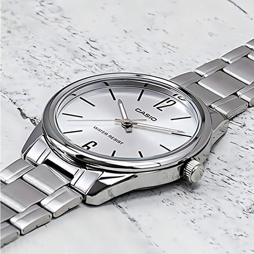 Reloj Casio P/m Acero Mtp-v005d-7budf Color Plateado