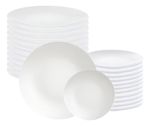 Conjunto De Prato Raso E Sobremesa Porcelana 24pç Tramontina