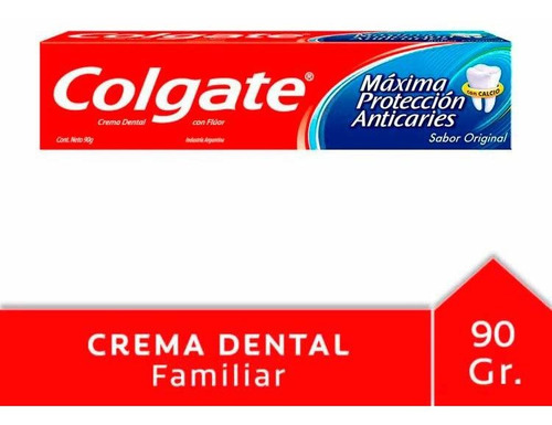 Crema Dental Colgate Máxima Protección Anticaries 90g