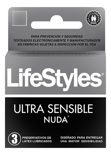 Preservativos Lifestyle Nuda 3 Unidades / Superstore