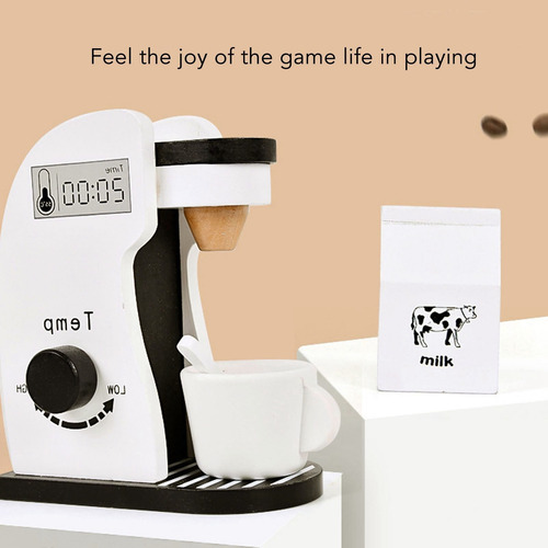 Cafetera Infantil Kitchen Playset Para Niños Color Negro Y