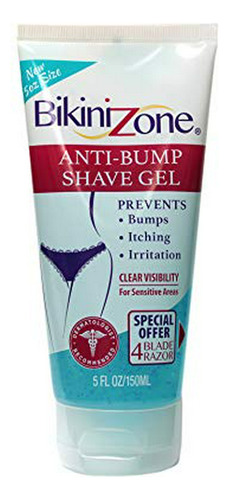 Gel Para Afeitar - Bikini Zone Shave Gel Anti-bumps, 4 Ounce