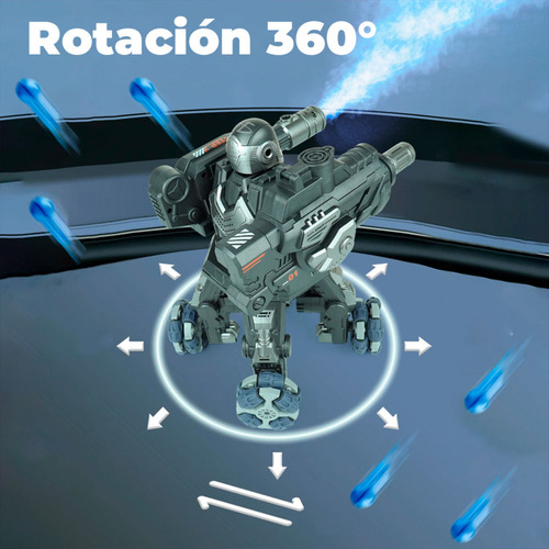 Juguete Robot Dirigible Rc Control Con Pistolas De Hidrogel
