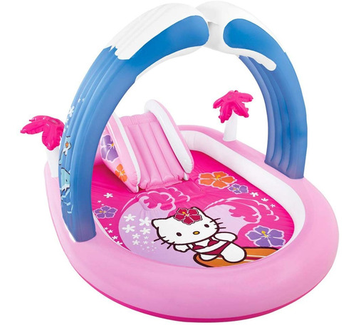 Pileta Inflable Intex Playcenter Hello Kitty Con Rociadores