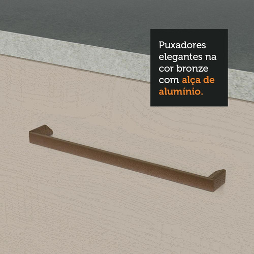 Mueble De Cocina 60 Cm 1 Puertaagata Madesa Color Blanco/Crema