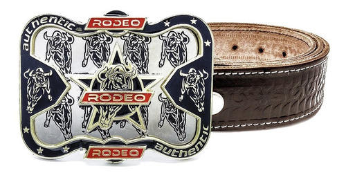 Fivela Cowboy Rodeo Country Cinto Masculino Couro Peao Luxo