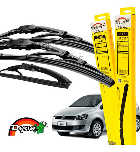 Kit Limpador Parabrisas Vw Fox 2010 A 2012 Dyna Original