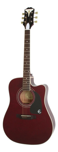 Violão acústico Epiphone PRO-1 Ultra para destros wine red satin