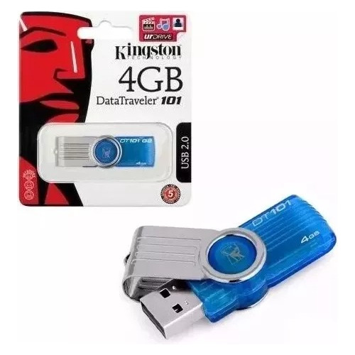 Memoria Flash Usb Kingston Datatraveler 101 4gb Usb 2.0 Cyan