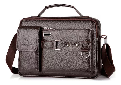 Bolsa De Cuero Para Hombre, Bolsa Horizontal Para Hombre