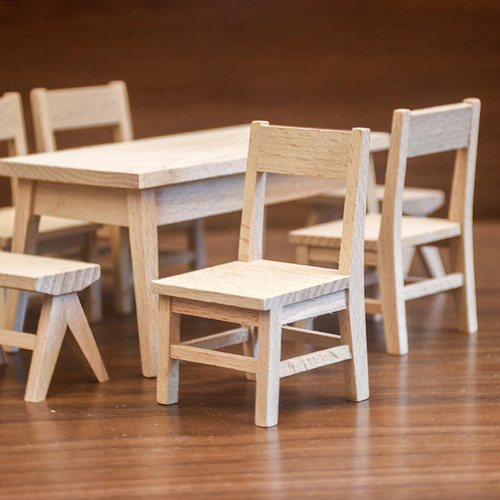 Nuevo Mini Silla De Madera, Muebles En Miniatura Diy,