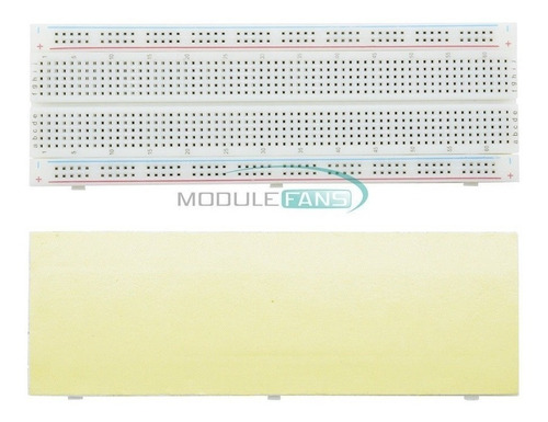 Imagen 5 de 8 de Protoboard 830 Puntos Y 2 Buses. Con Adhesivo Mb-102 Arduino