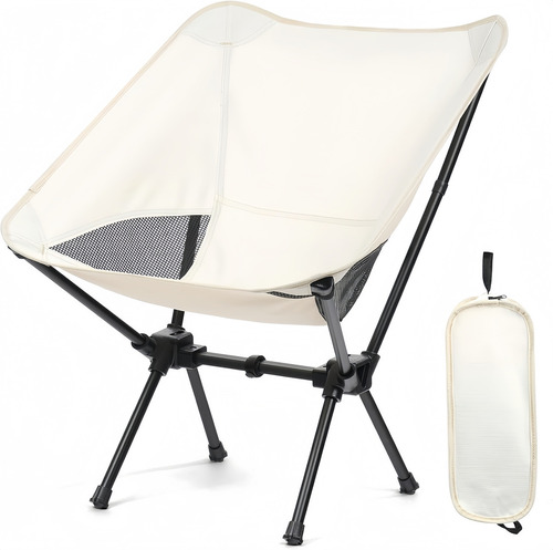 Silla Plegable Portátil Para Camping Playa Exteriores Color Blanco