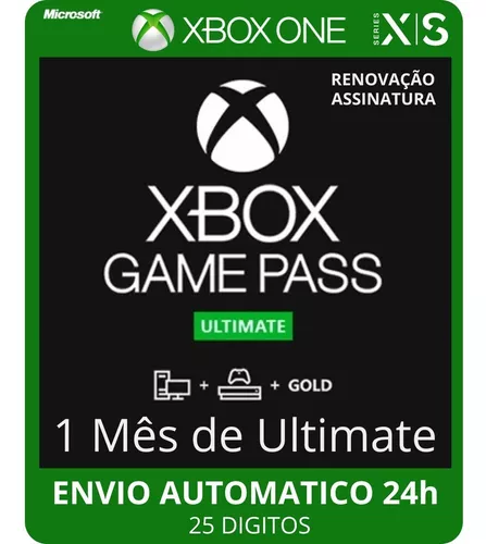 Xbox Game Pass Ultimate 1 Mês - Xbox One Xs