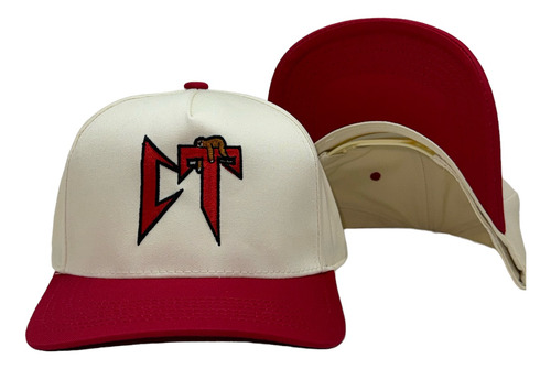 Gorra Ct Corridos Tumbados Nata - Beige/rojo