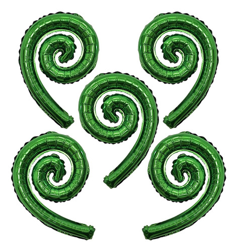 Set Pack Globos Espiral Verde X 5u