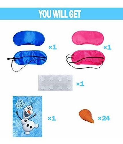 Eazyco Froze Party Supplies, Pin The Nose On Olaf, Froze Par